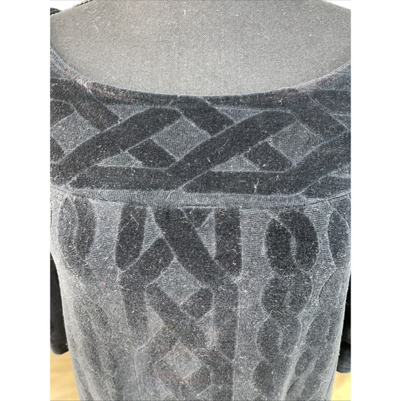 Vintage Y2K  Juicy Couture Black Velour Dress  USA L Goth - Picture 2 of 9